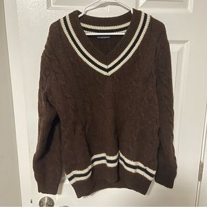 Brandy Melville nikki heavy wool stripe sweater